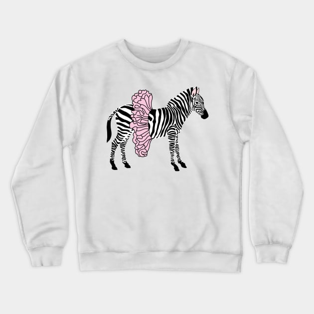 Ballerina Zebra Crewneck Sweatshirt by SuperrSunday